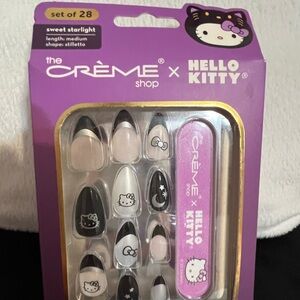 🎀Hello kitty 💜press  on nails 🐈‍⬛